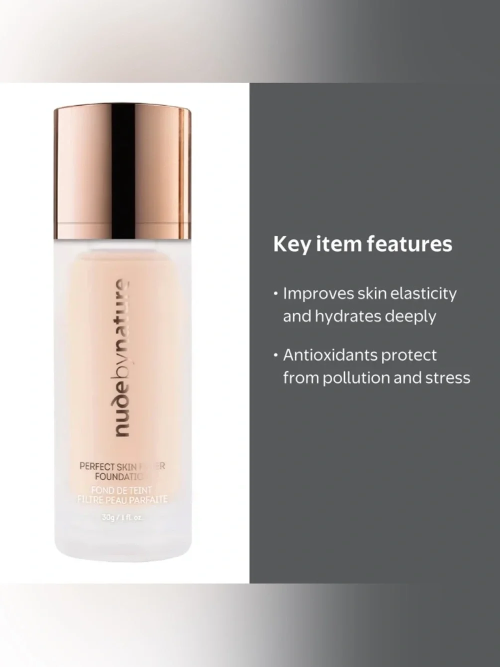 NUDE BY NATURE Perfect Skin Filter Foundation + BB Cream in Porcelain (2 Items)